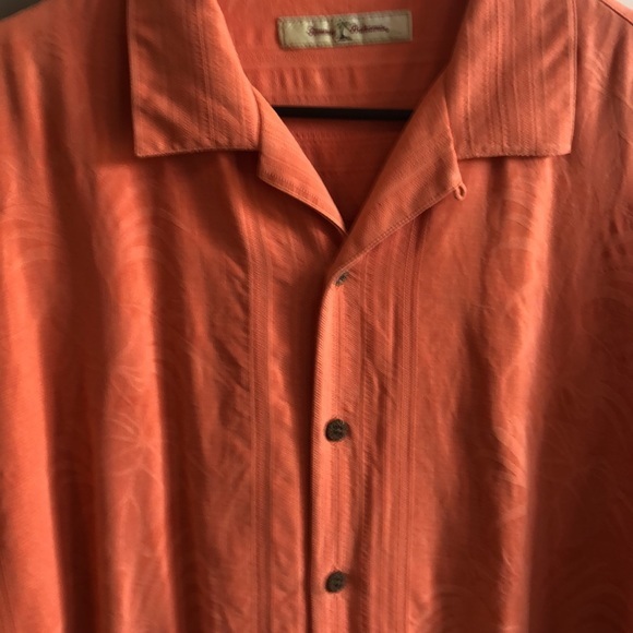 Tommy Bahama Men’s Large 100% Silk SS Button‎ Up - Picture 2 of 6